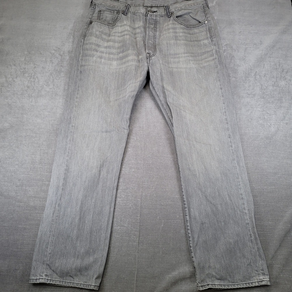 Levi's 501 Vintages 90s Straight Fit Gray Jeans Mens Actual Size 38x32